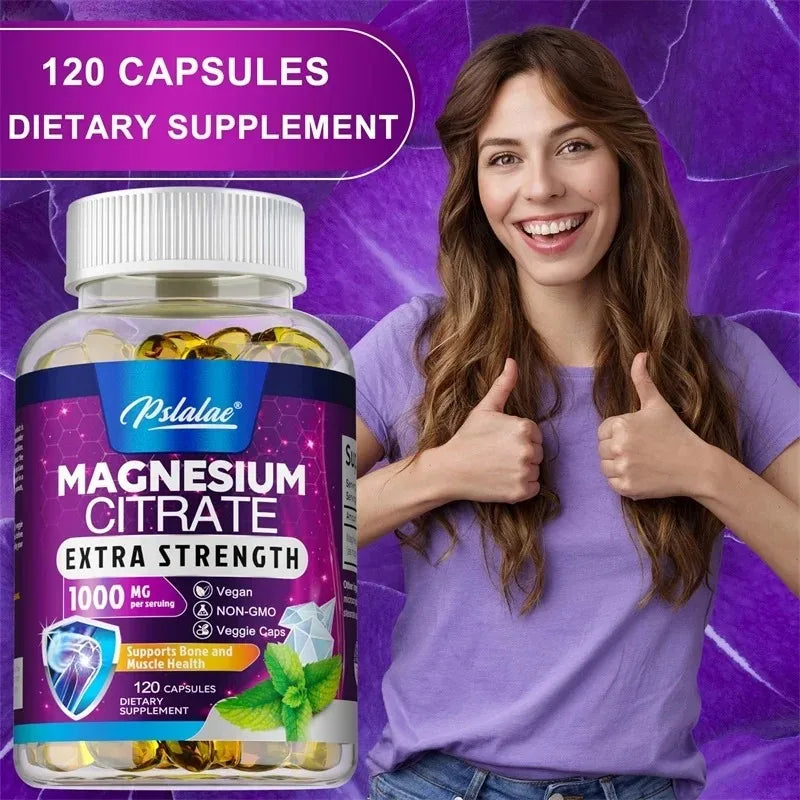 Magnesium Citrate 1000mg – Stress Relief, Bone, Sleep, Heart & Muscle Supplement
