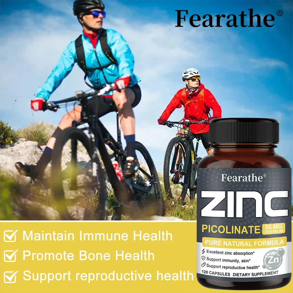 Zinc 50mg – High Potency Immune Support, Healthy Skin & Bone Health Supplement