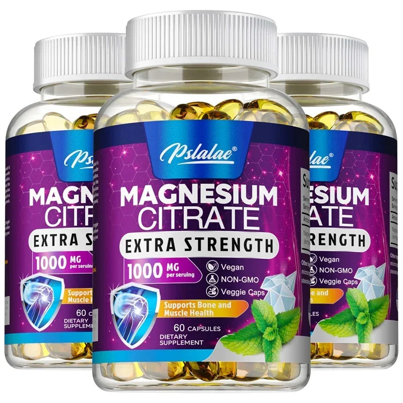 Magnesium Citrate 1000mg – Stress Relief, Bone, Sleep, Heart & Muscle Supplement