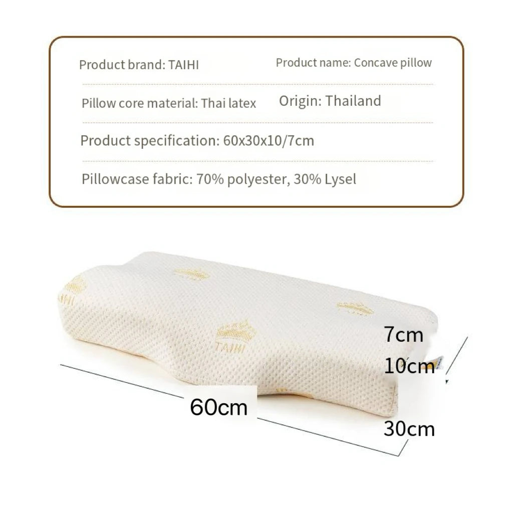 Thailand Natural Latex Cervical Pillow for Neck Pain Relief – Ergonomic Sleep Support