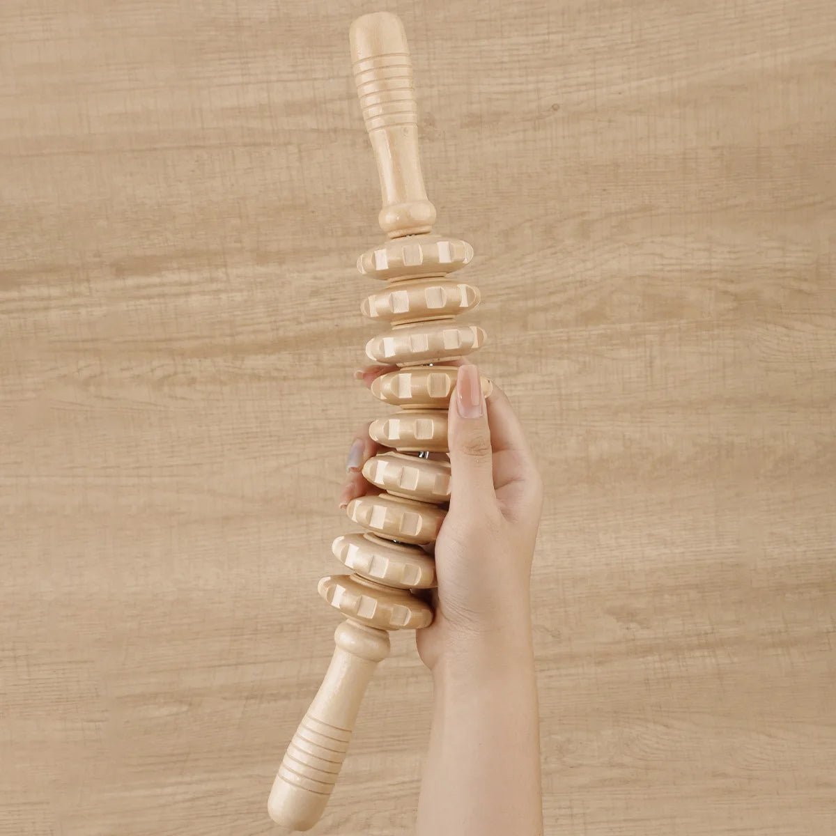 Wooden Therapy Massager Roller Trigger Point Massager Stick for Fascia Cellulite Muscle & Abdomen Body, Muscle Belly Relief Too