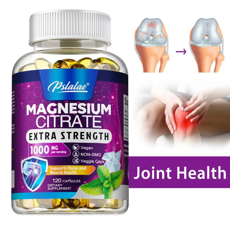 Magnesium Citrate 1000mg – Stress Relief, Bone, Sleep, Heart & Muscle Supplement