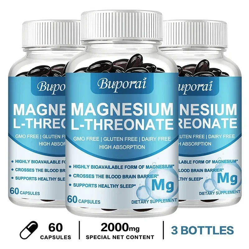 Magnesium L-Threonate – Brain Focus, Memory & Nerve Function Supplement
