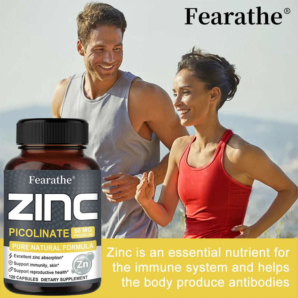 Zinc 50mg – High Potency Immune Support, Healthy Skin & Bone Health Supplement