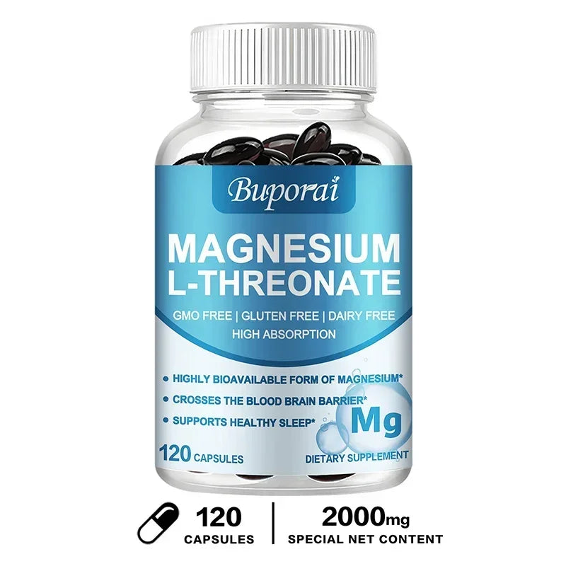 Magnesium L-Threonate – Brain Focus, Memory & Nerve Function Supplement