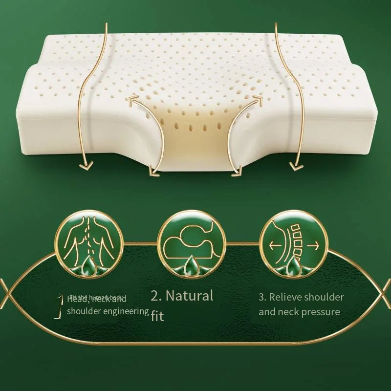 Thailand Natural Latex Cervical Pillow for Neck Pain Relief – Ergonomic Sleep Support
