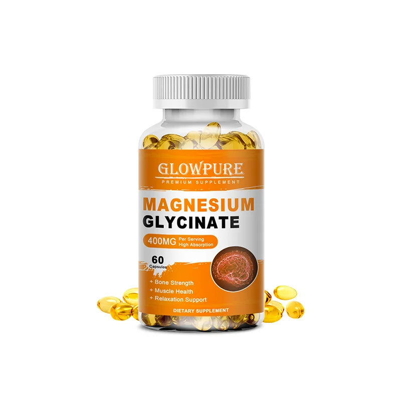 Magnesium Glycinate for Sleep, Brain, Nervous System, Bone, Muscle, Relieve Anxiety Heart Health