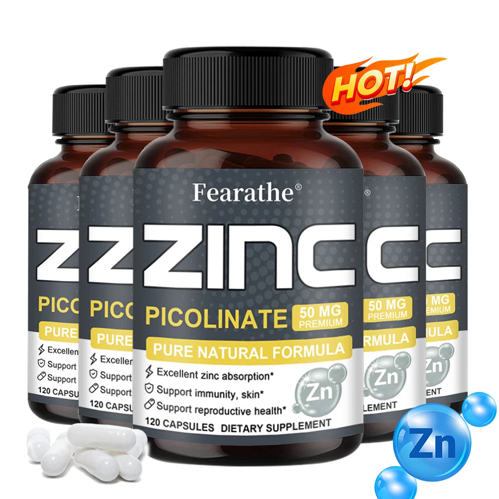 Zinc 50mg – High Potency Immune Support, Healthy Skin & Bone Health Supplement