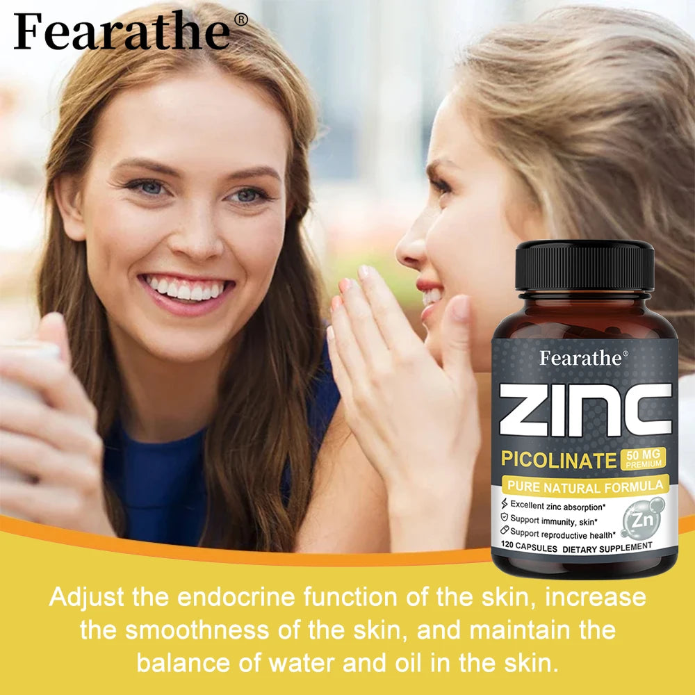 Zinc 50mg – High Potency Immune Support, Healthy Skin & Bone Health Supplement